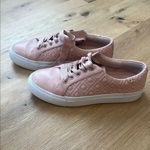 Tory Burch Marion Quilted Lace-up Sneakers